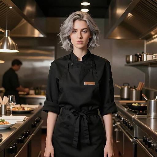 Fashion Editorial: Chef in Ash Gray Hair