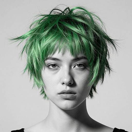 Avant-Garde Green Hair Editorial