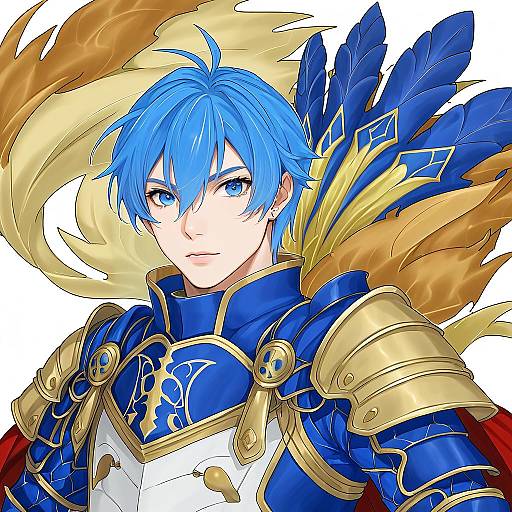 Illustration of Alfonse (fire emblem), fire emblem in the style of Suyasuyabi