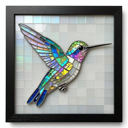Iridescent Hummingbird Mosaic Kit