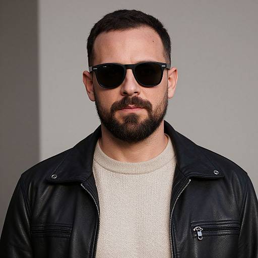 Alternate History Man in Leather Jacket