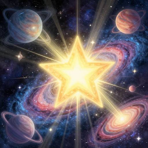 Radiant Starletnova in Surreal Galaxy