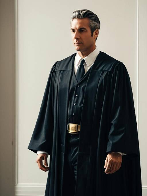 Man in The Judge OFF Costume