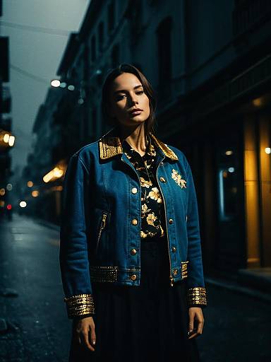 Woman in Stylish Streetwear