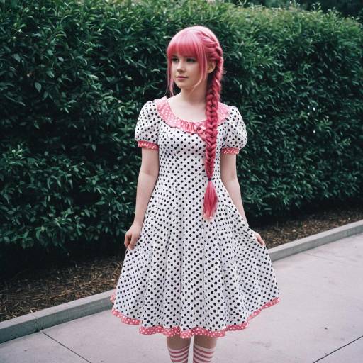 Polkadot Man Cosplay with Pink Hair