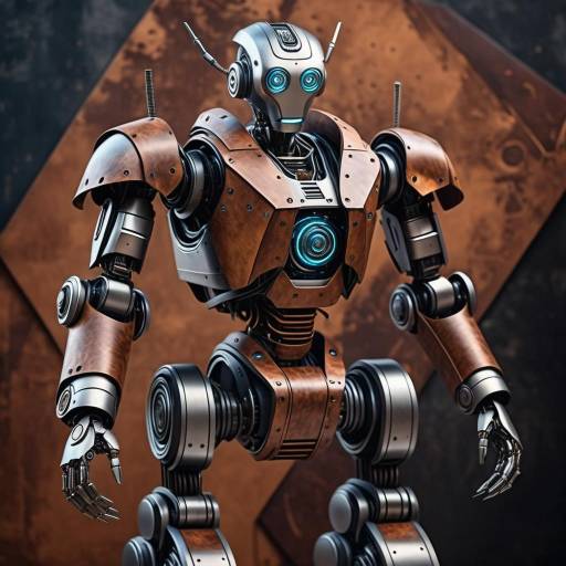 Futuristic Robot in Rustic Elegance Futuristic Robot in Rustic Elegance