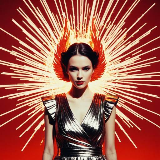 Surreal Pyrotechnic Phoenix Portrait