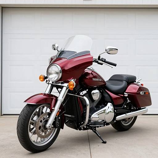 Shiny Maroon 2011 Yamaha Motorcycle