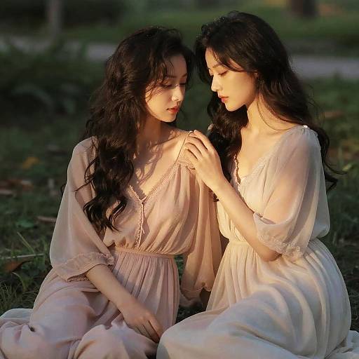 Sensual Mothers in Dreamy Garden