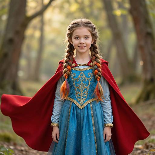Enchanting Girl in Braided Hair