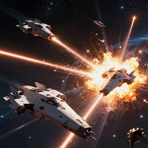 Dynamic AI Space Battle Scene