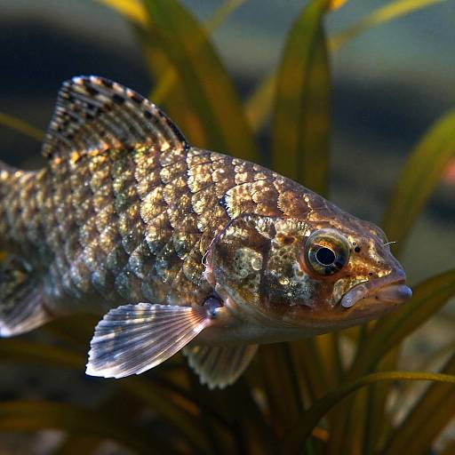 Detailed Underwater Hecht Close-Up