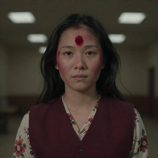 Calm Portrait with Red Third Eye