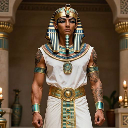 Hyperrealistic Tattooed Egyptian King