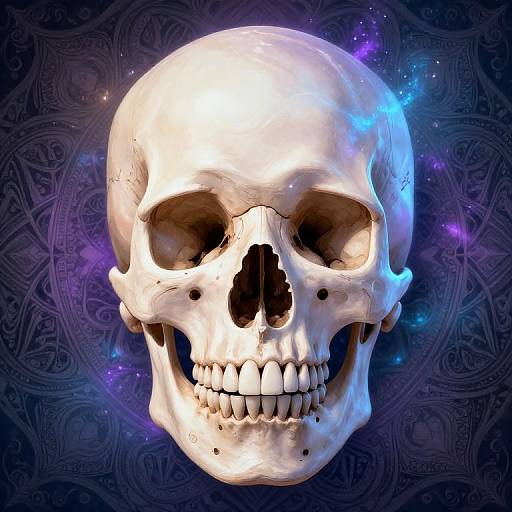 Mystical Detailed Skull with Mandala