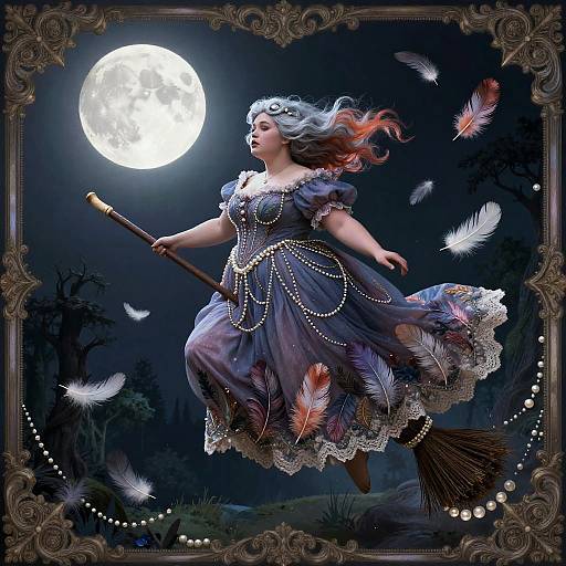 Moonlit Gothic Fairytale: Enchanted Broomflight