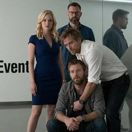 Tense Movie Poster with Intriguing Characters