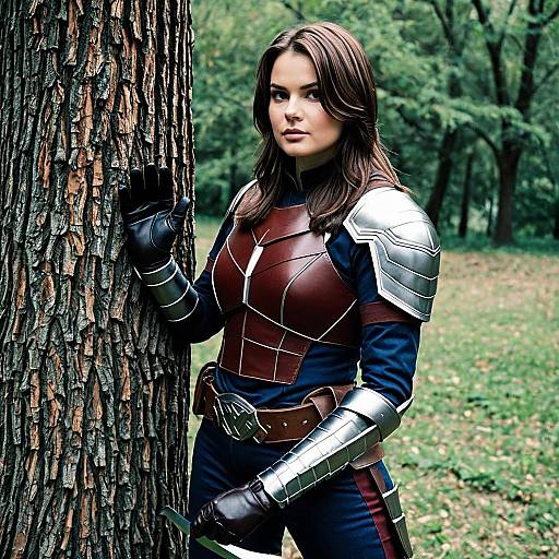 Realistic Female Bucky Cosplay Outdoors