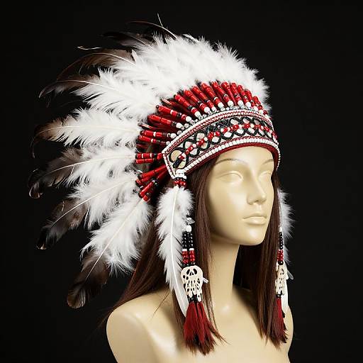 Mannequin with Native American Headdress