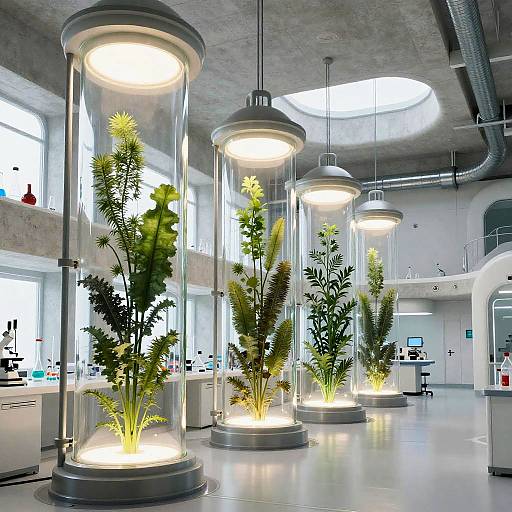 Futuristic Sci-Fi Algae Research Lab