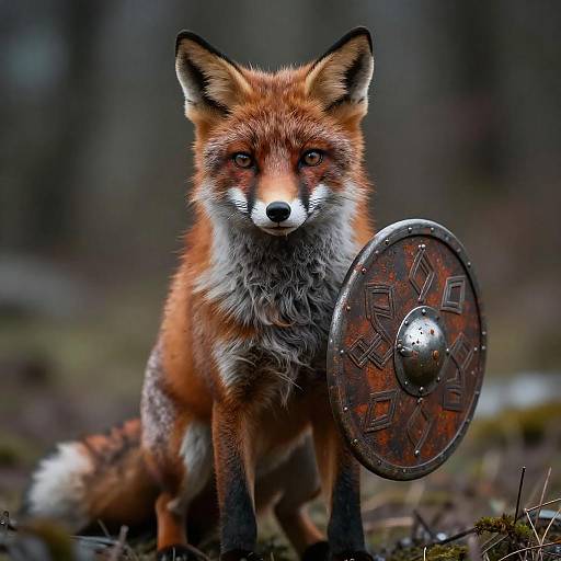 Cinematic Scarred Red Fox Viking Warrior