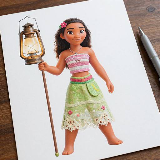 Medieval Etch-A-Sketch Colorized Scene