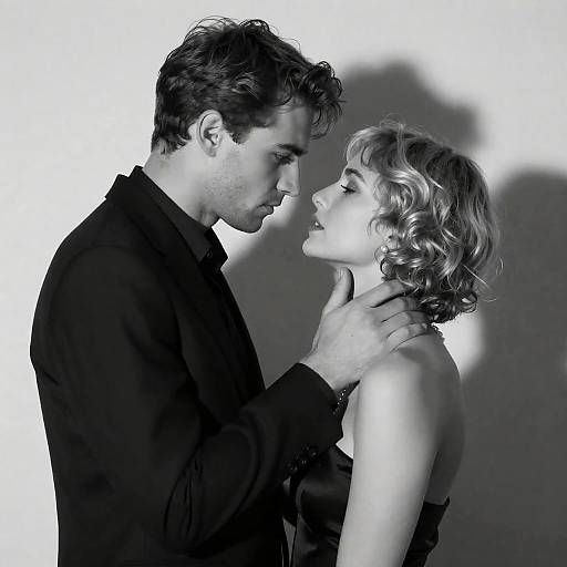 Intimate Black and White Couple Portrait