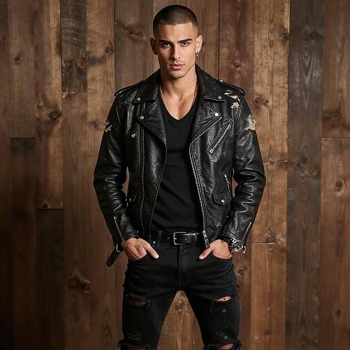 Edgy Young Man in High-Fashion Attire