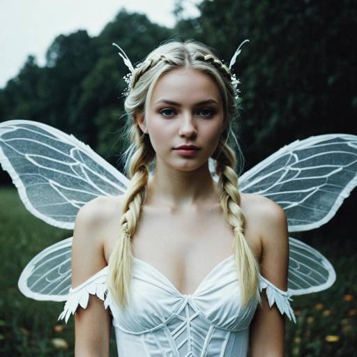 Enchanting White Fairy Halloween Portrait