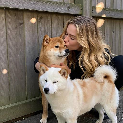 Joyful Moment with Shiba Inus