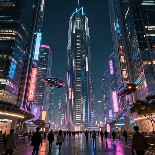 Futuristic Cyberpunk Cityscape Gute