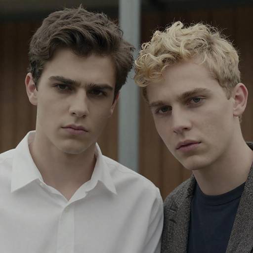 Intense Expressions of Two Young Men