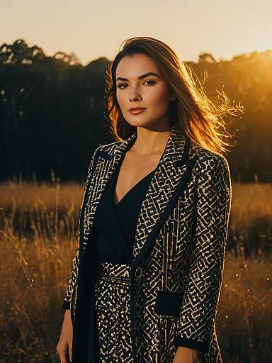 Photorealistic Woman in Designer Outfit