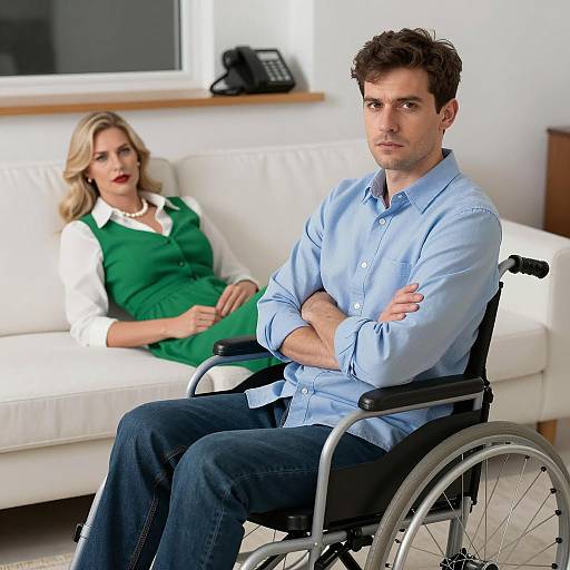 Sophisticated Duo: Portrait in a Living Room