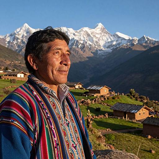 Man in Traditional Bolivian Attire