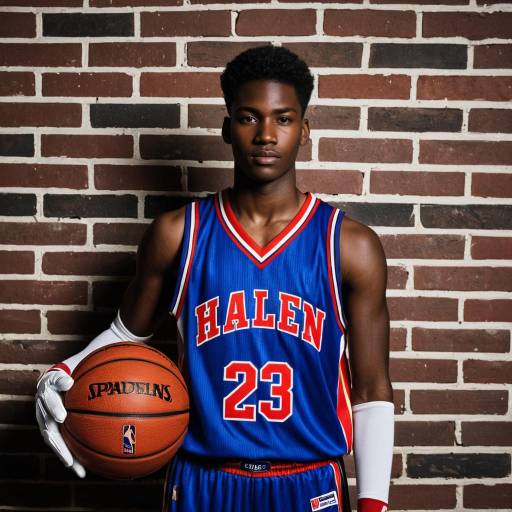 Stylish Young Boy in Basketball Uniform