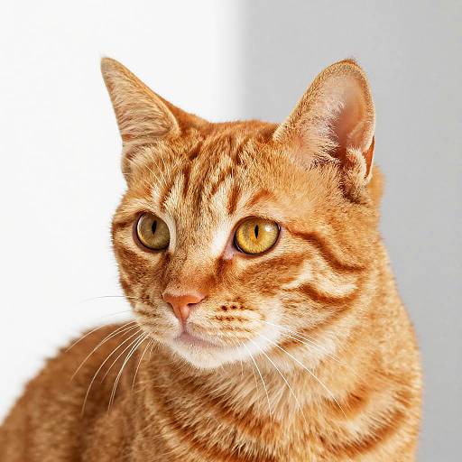 Close-Up Orange Tabby Cat Portrait