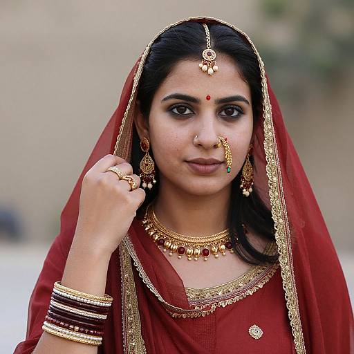 Realistic Traditional Punjabi Woman Portrait