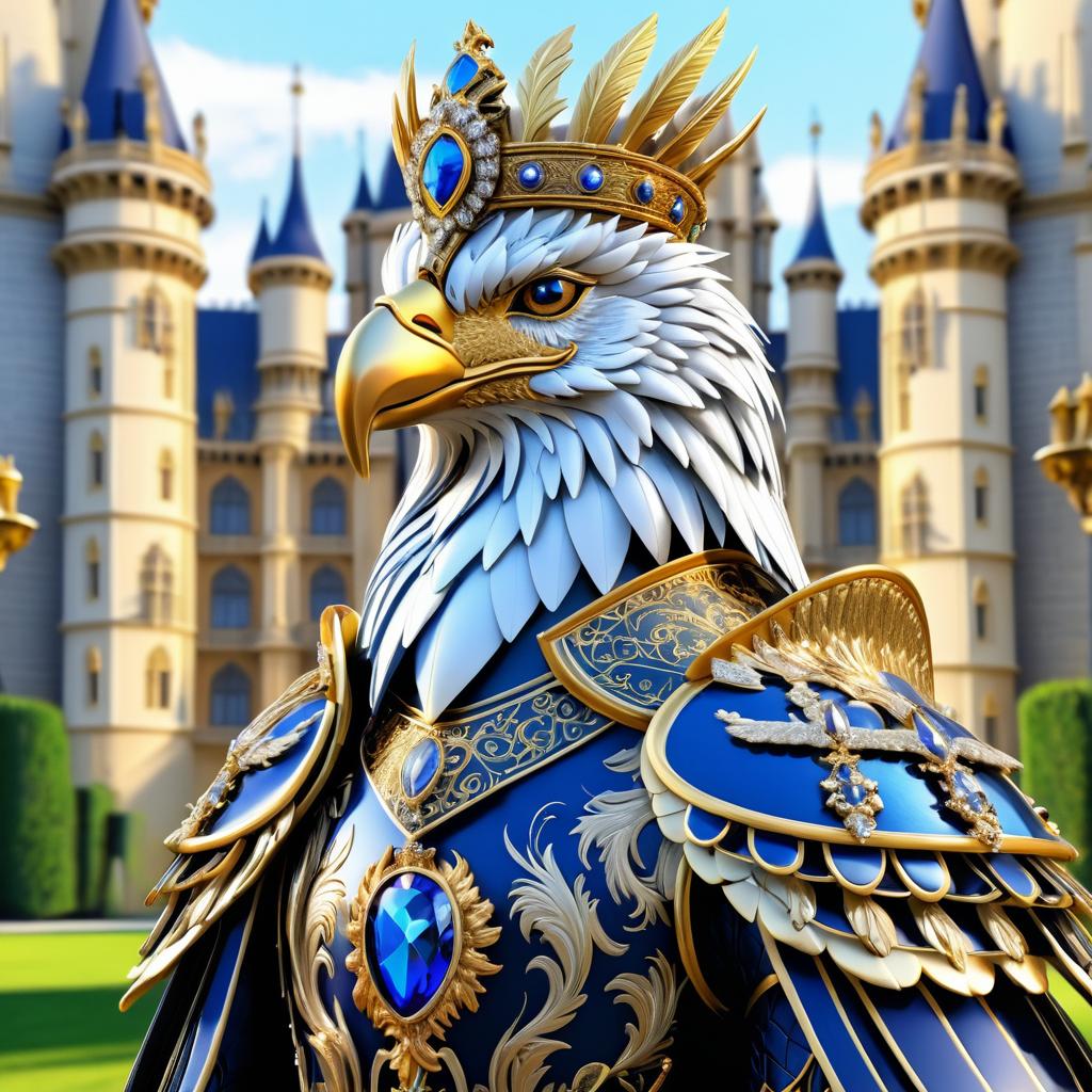 Regal Griffin Portrait in Ornate Armor