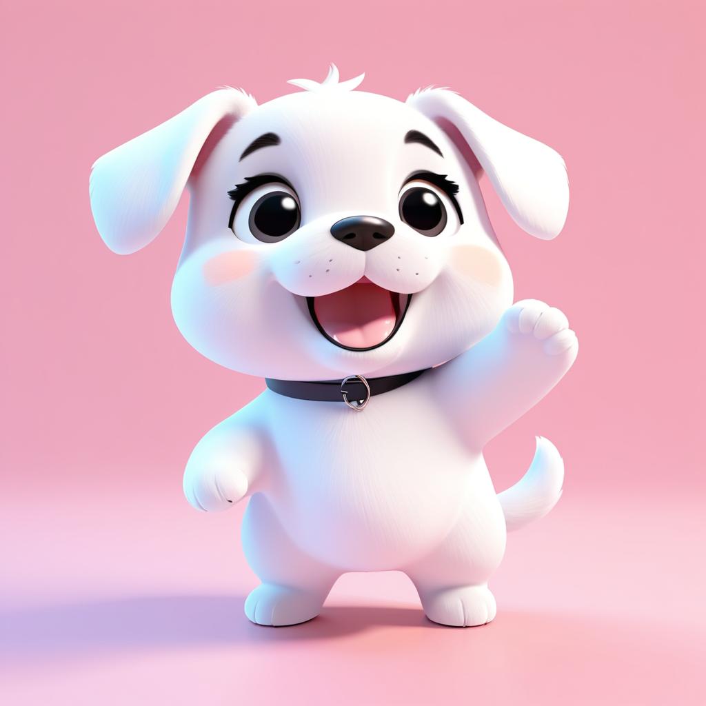 Playful Kawaii Puppy 3D Animation