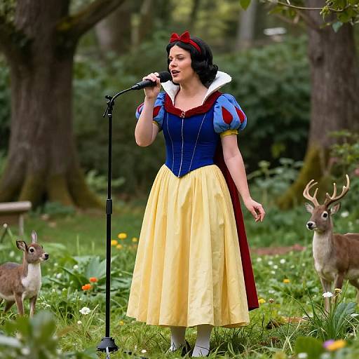 Hyperrealistic Trump as Snow White