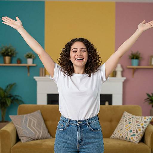 Joyful Woman Embracing New Beginnings