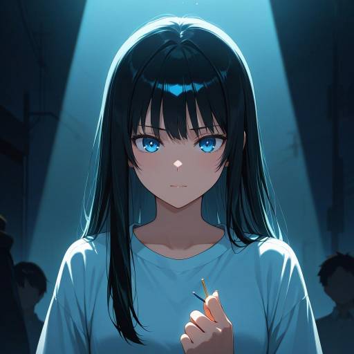 Anime Girl Under Dramatic Moonlit Circus Anime Girl Under Dramatic Moonlit Circus