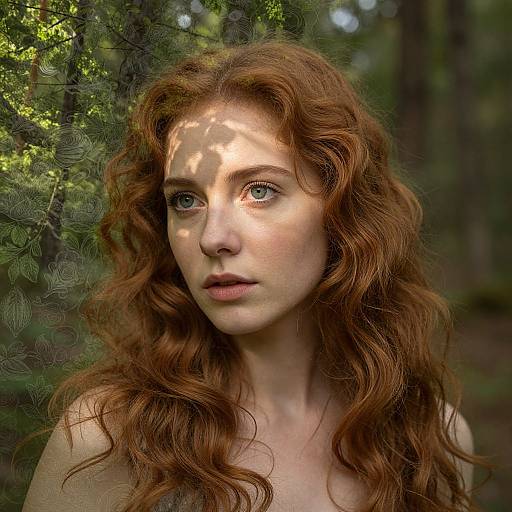 Enchanting Double Exposure Nature Portrait