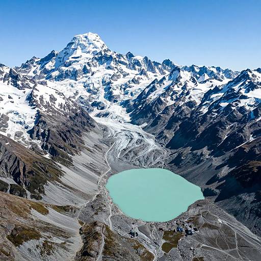 Aerial View of Mt. Cook Peaks