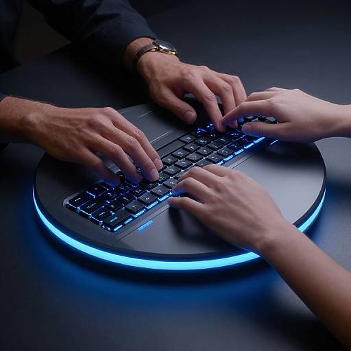Futuristic Round Razer-Inspired Keyboard