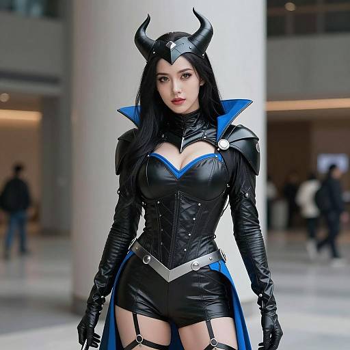 Cosplayer as Selene Gallio Black Queen Marvel Comics
