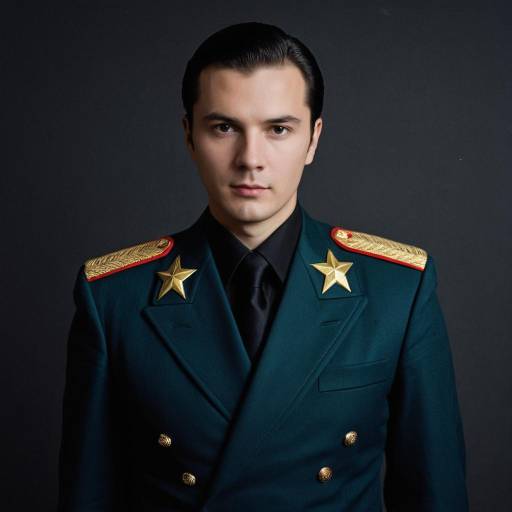 Man in 1970s Soviet Military Uniform