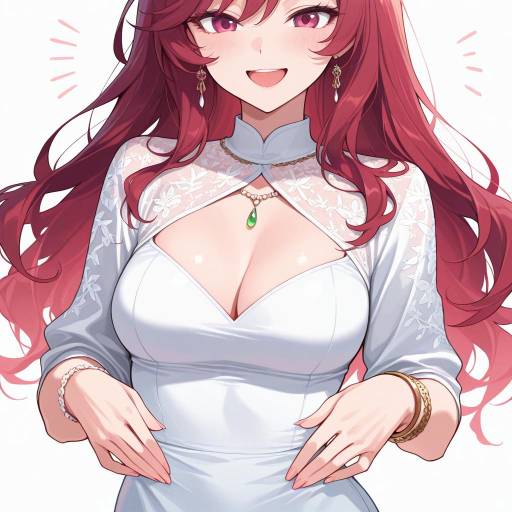 Elegant Athletic Woman with Wavy Red Hair Elegant Athletic Woman with Wavy Red Hair