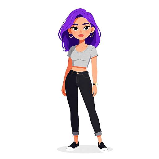 Casual Streetwear Woman Portrait